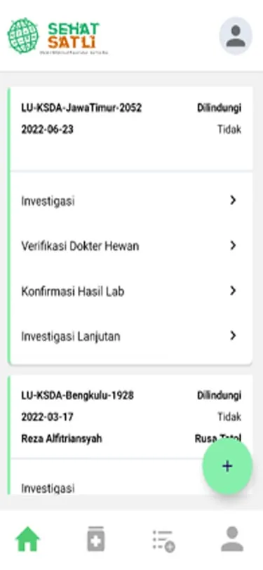 Layar 2 dari 3 — SehatSatli